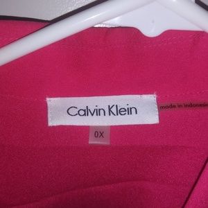 Calvin Klein Pink lace front top size 0X like new
